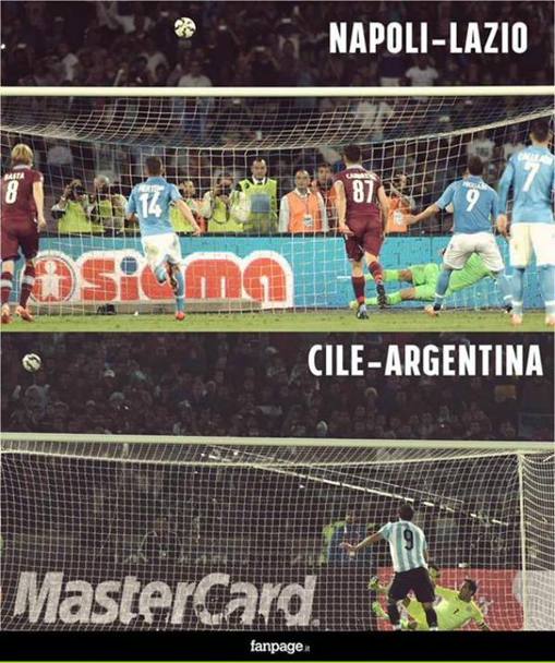 Cile-Argentina passer alla storia anche per il rigore calciato alle stelle da Higuain. Tra i reperti anche gli sfott dei social... Twitter